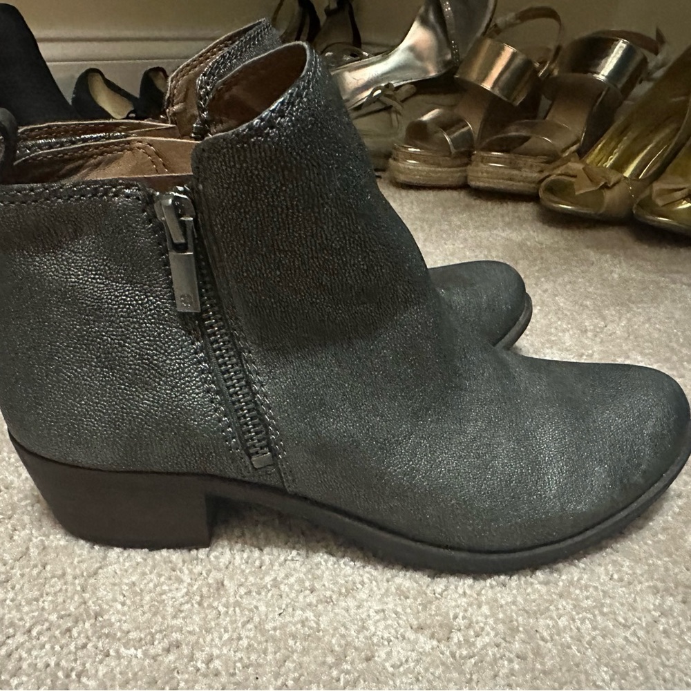 Gently used Lucky Brand Basel Bootie - Pewter Size 8